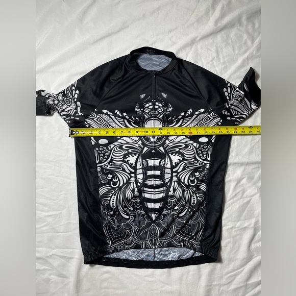 4UClycling Skull Bicycle Full zip Jersey Top Men’s size XL - Picture 3 of 5